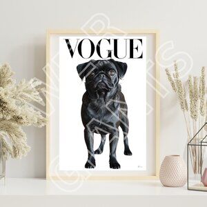 Luxury Vogue PUG 11x17 Art Print